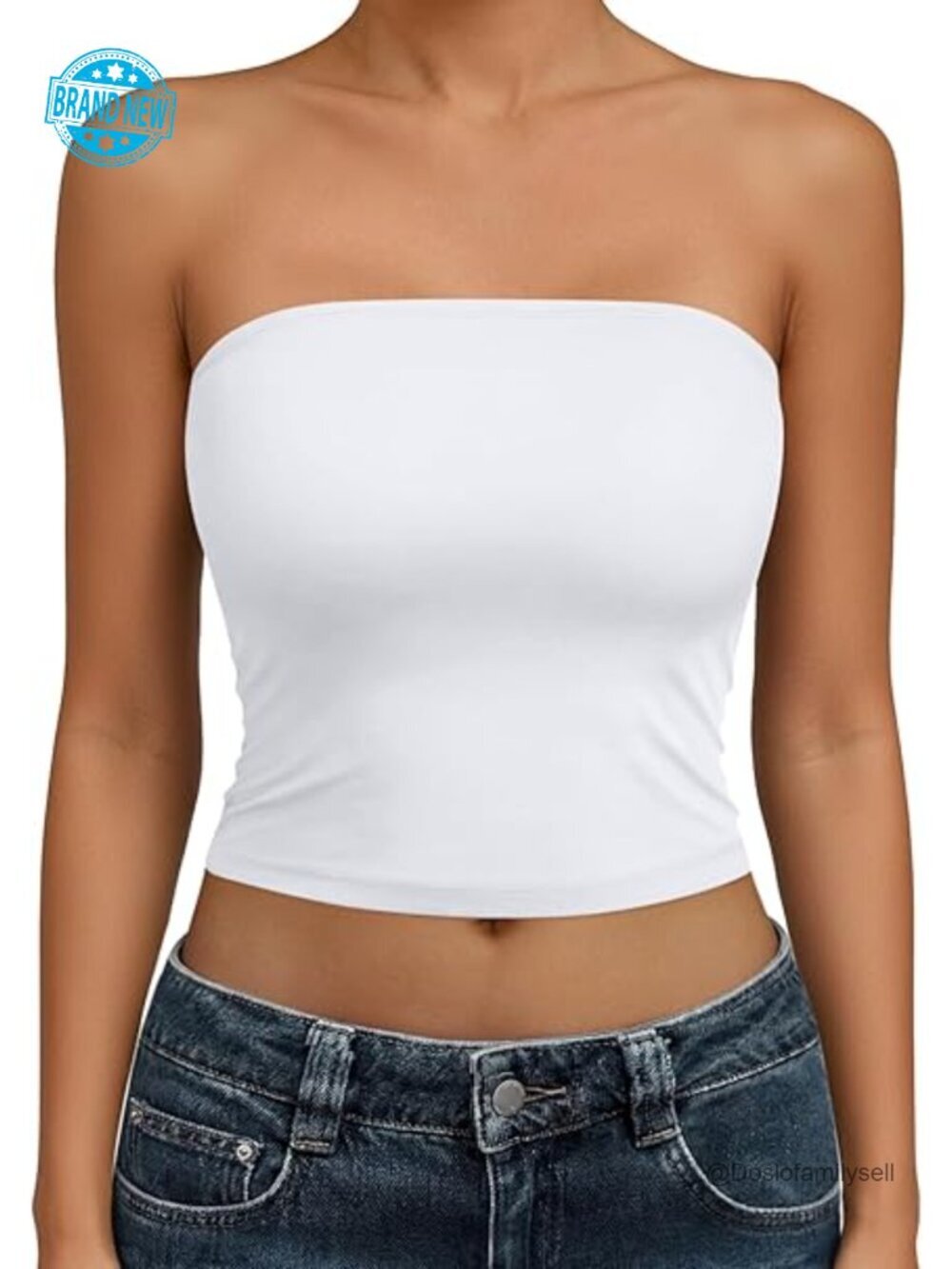 Women's Strapless Crop Top Tube Top Sleeveless Going Out Summer